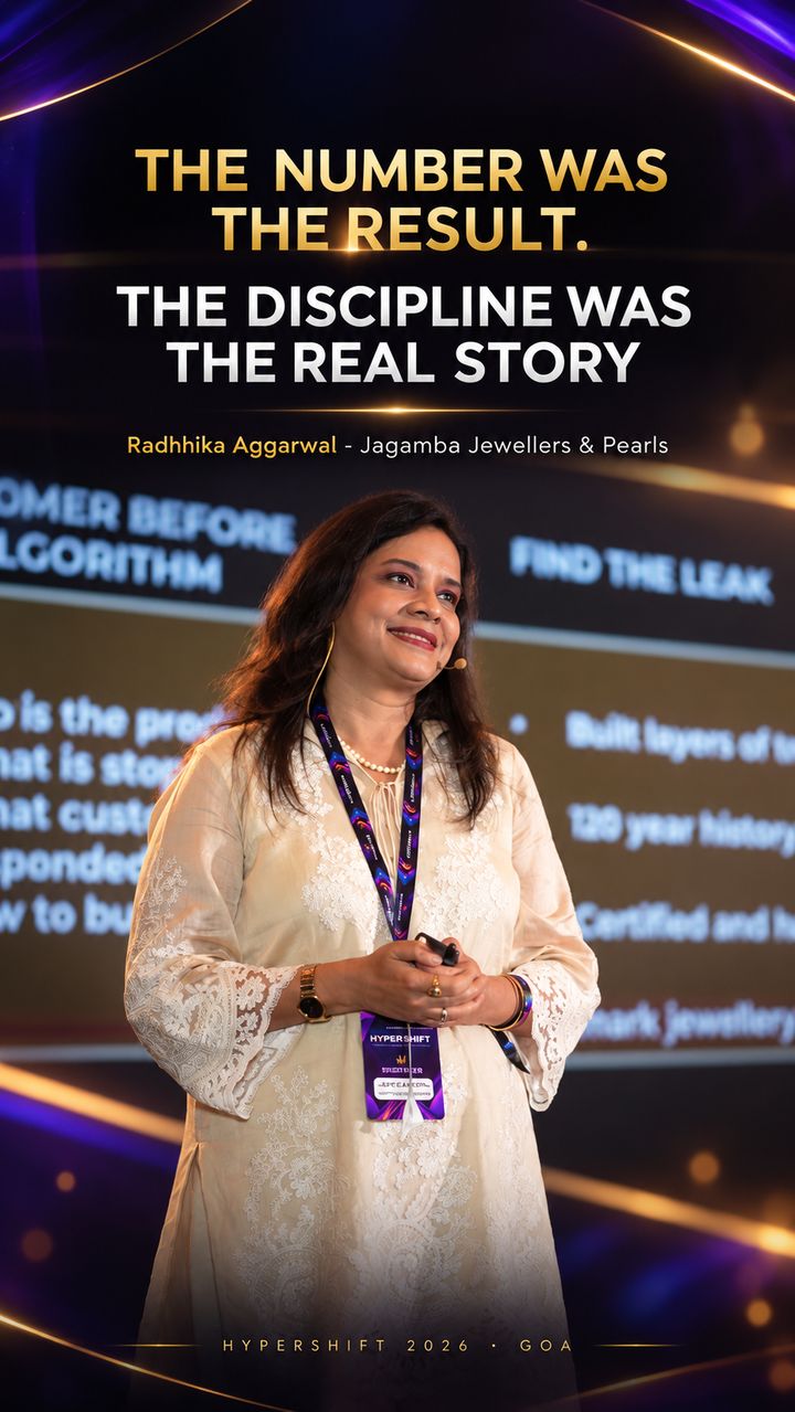 HyperShift Goa 2026: Radhika Aggarwal on stage